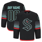 Choea Custom S.Kraken Black Alternate Authentic Pro Jerseys