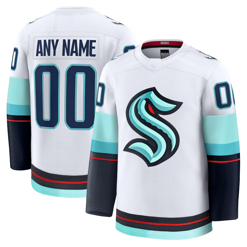 Choea Custom S.Kraken White Away Premium Jerseys
