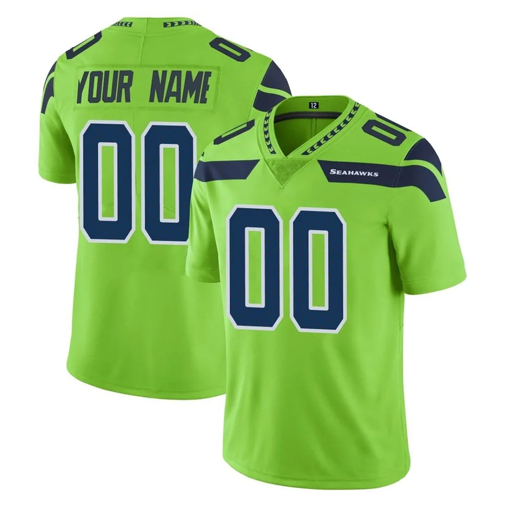 Choea Custom S.Seahawks Green Limited Color Rush Home Game Any Name & Numbers Stitched Jerseys