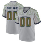 Choea Custom S.Seahawks Grey 2025 Rivalries Collection Home Game Any Name & Numbers Stitched Jerseys