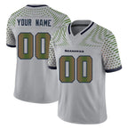 Choea Custom S.Seahawks Grey Limited 2025 Rivalries Collection Home Game Any Name & Numbers Stitched Jerseys