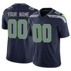 Choea Custom S.Seahawks Navy Limited Vapor F.U.S.E. Home Game Any Name & Numbers Stitched Jerseys