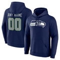 Choea Custom S.Seahawks Navy Pullover Hoodies Game Any Name & Numbers Stitched Jerseys