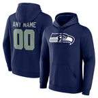 Choea Custom S.Seahawks Navy Pullover Hoodies Game Any Name & Numbers Stitched Jerseys