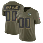 Choea Custom S.Seahawks Olive 2025 Salute To Service Limited Home Game Any Name & Numbers Stitched Jerseys