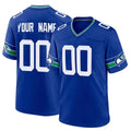 Choea Custom S.Seahawks Royal Throwback Home Game Any Name & Numbers Stitched Jerseys