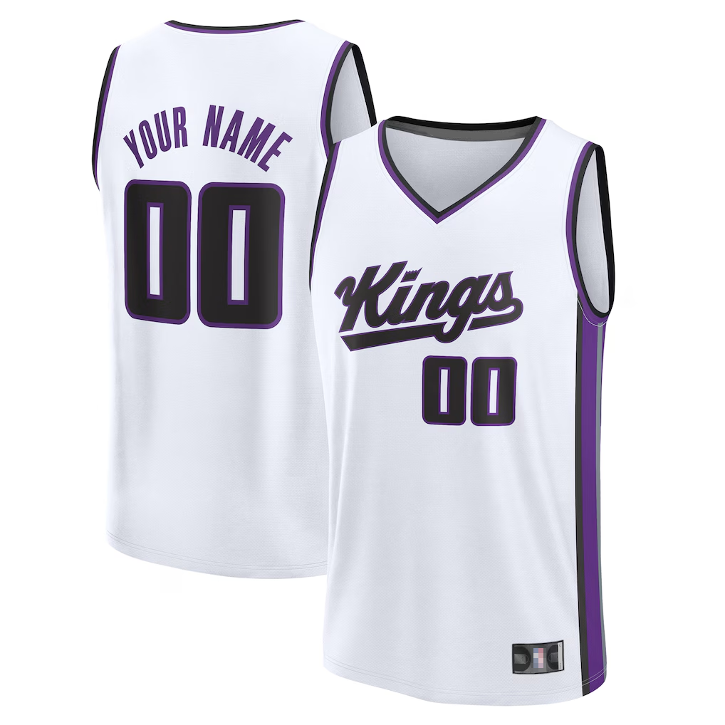 Choea Custom S.kings Fanatics White Fast Break Jerseys - Association Edition