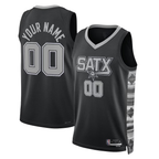 Choea Custom SA.Spurs Black 2022-2023 Swingman Jerseys - Statement Edition