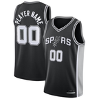 Choea Custom SA.Spurs Black Swingman Jerseys - Icon Edition