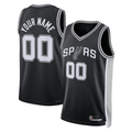 Choea Custom SA.Spurs Black Swingman Jerseys - Icon Edition