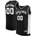 Choea Custom SA.Spurs Fanatics Black Fast Break Replica Jerseys - Icon Edition