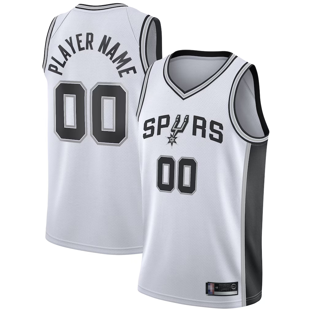 Choea Custom SA.Spurs White 2020-2021 Swingman Jerseys - Association Edition