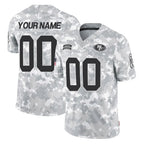 Choea Custom SF.49ers Arctic Camo Limited Salute To Service Home Game Any Name & Numbers Stitched Jerseys