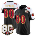 Choea Custom SF.49ers Black-White Limited 80th Rivalries Collection Home Game Any Name & Numbers Stitched Jerseys