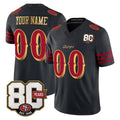 Choea Custom SF.49ers Black Limited 80th Rivalries Collection Home Game Any Name & Numbers Stitched Jerseys