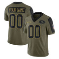 Choea Custom SF.49ers Olive Salute To Service Limited Game Any Name & Numbers Stitched Jerseys