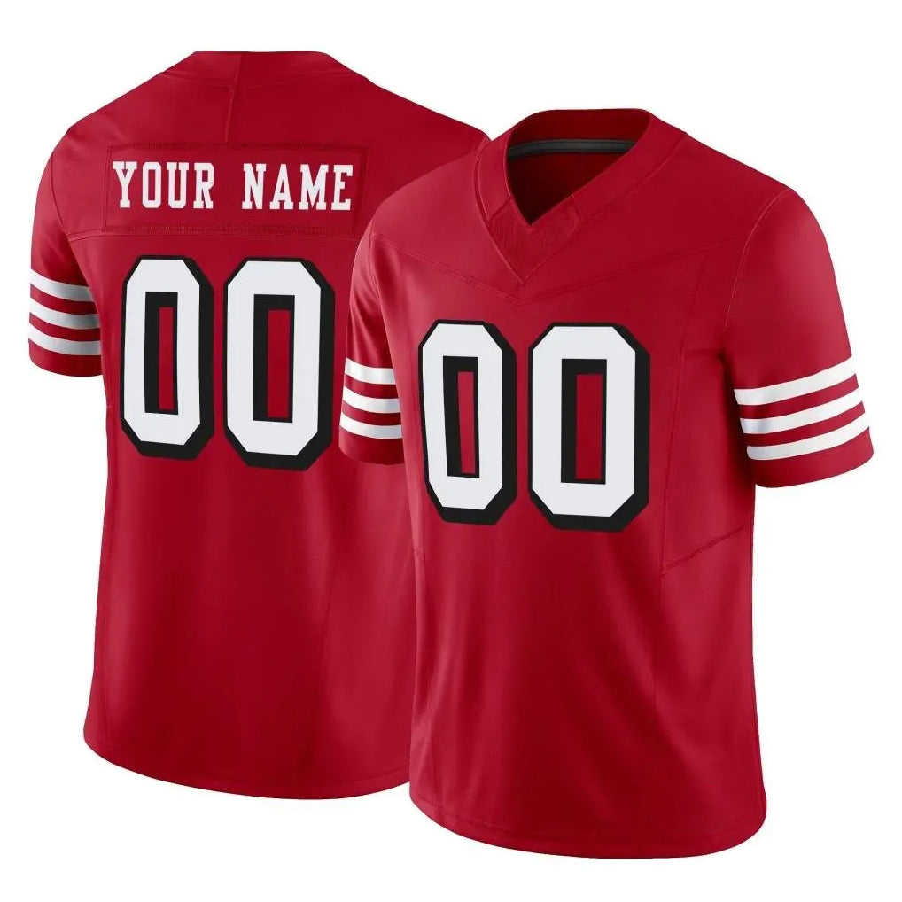 Choea Custom SF.49ers Red Limited Alternate Vapor F.U.S.E. Home Game Any Name & Numbers Stitched Jerseys
