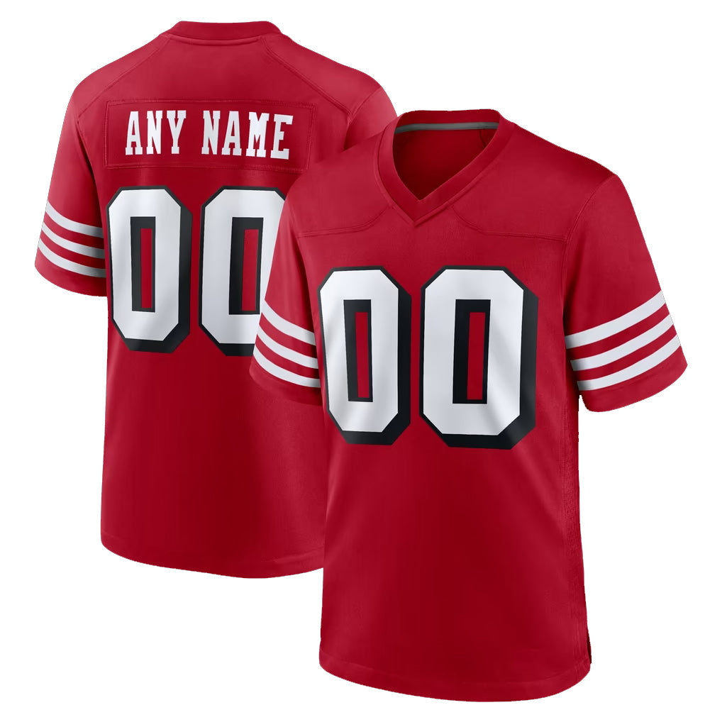 Choea Custom SF.49ers Red Limited Alternate Vapor Home Game Any Name & Numbers Stitched Jerseys