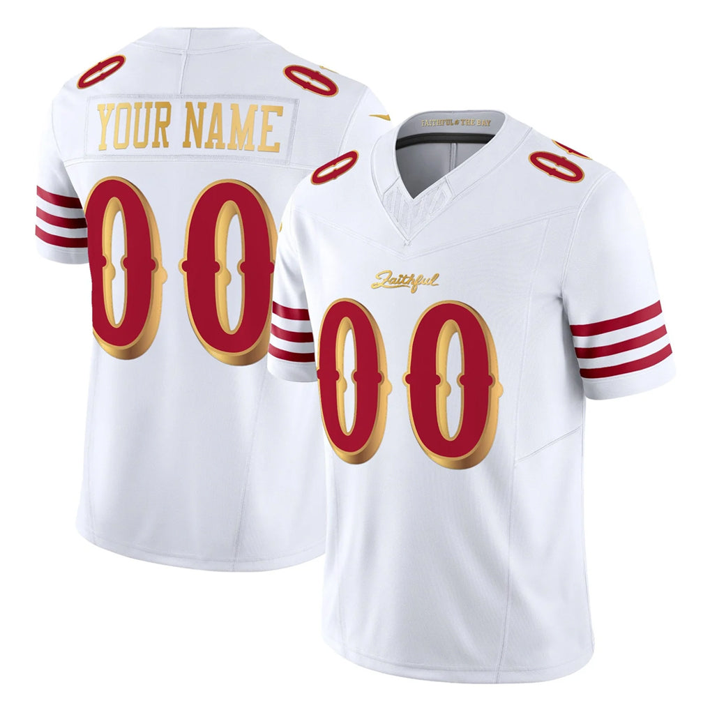 Choea Custom SF.49ers White 2025 Rivalries Collection Game Limited Any Name & Numbers Stitched Jerseys