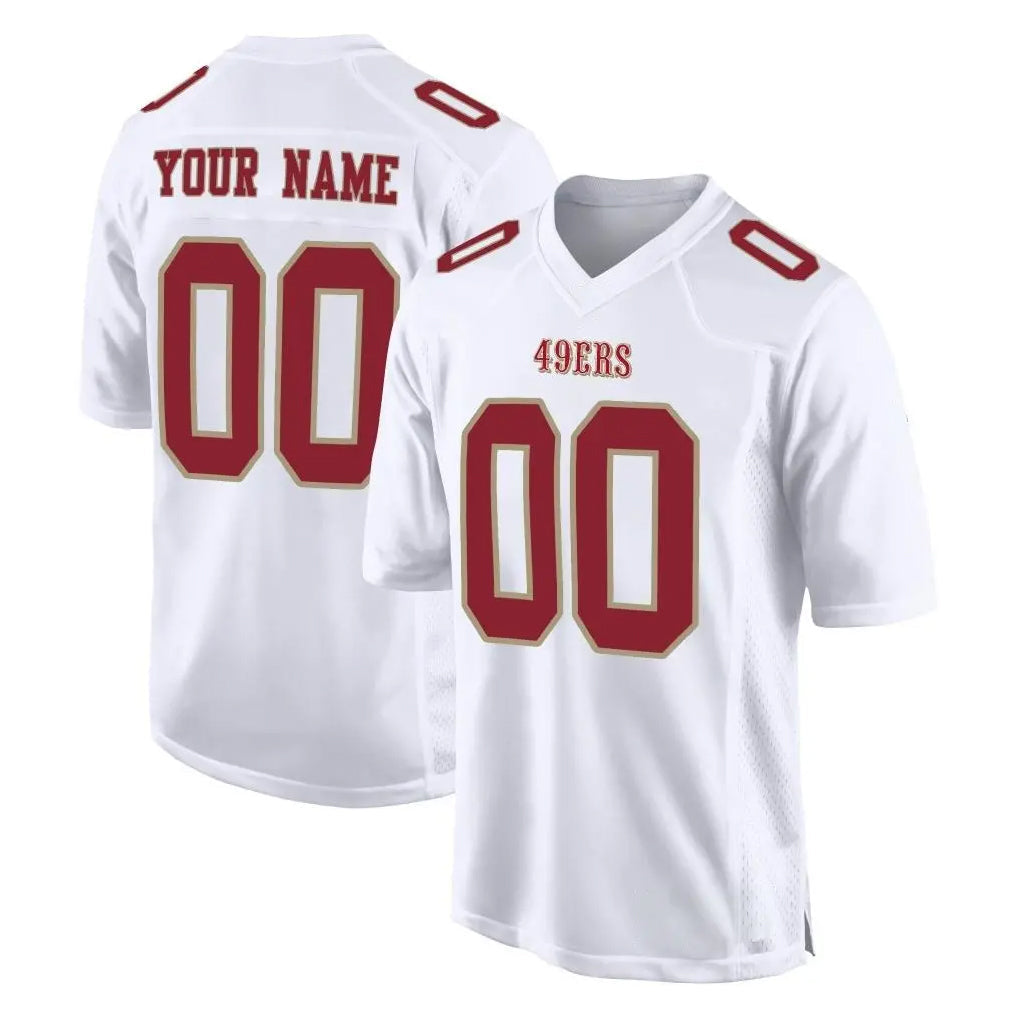 Choea Custom SF.49ers White Fashion Home Game Any Name & Numbers Stitched Jerseys