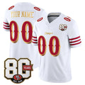 Choea Custom SF.49ers White Limited 80th Rivalries Collection Home Game Any Name & Numbers Stitched Jerseys