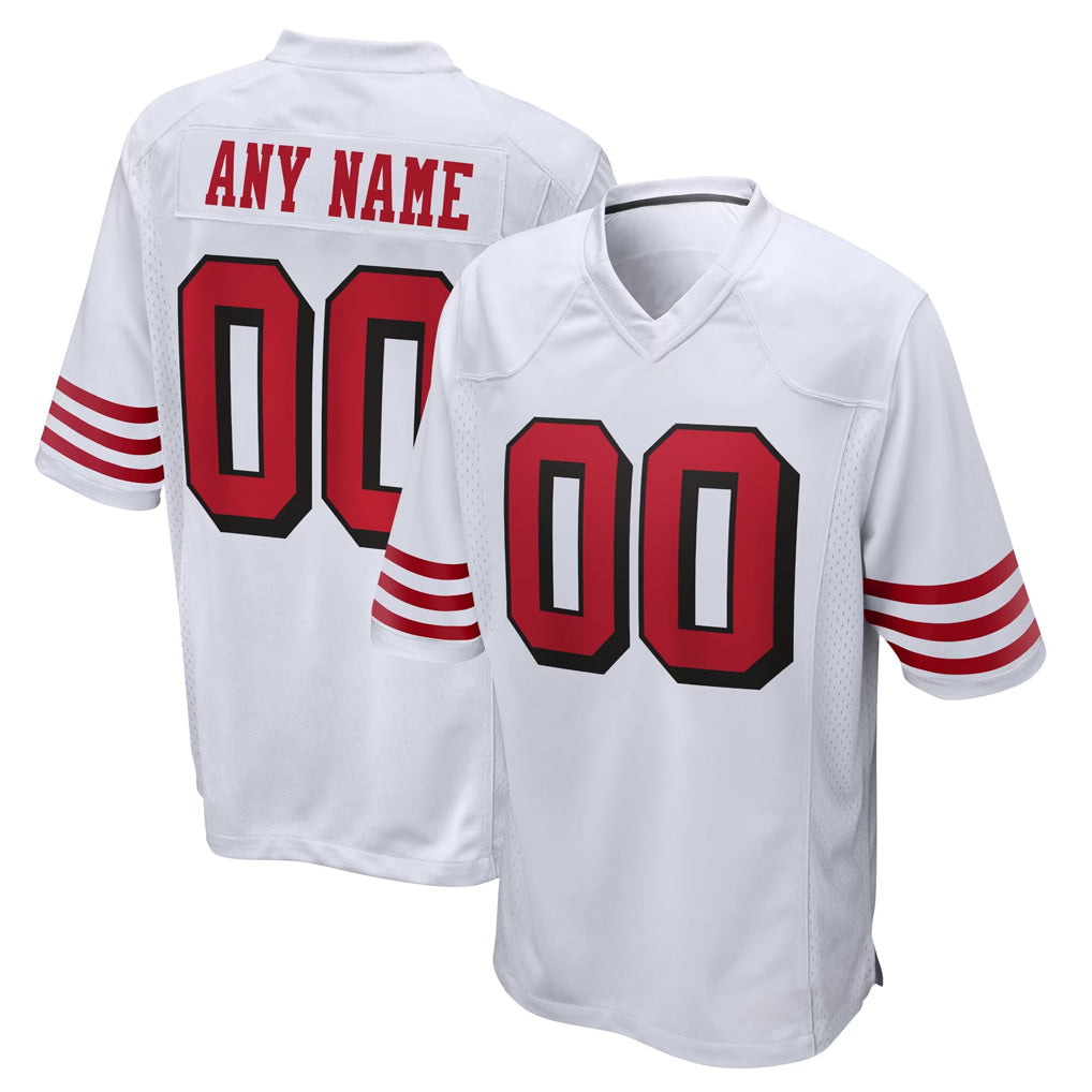 Choea Custom SF.49ers White Limited Home Game Any Name & Numbers Stitched Jerseys