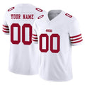 Choea Custom SF.49ers White Limited Vapor F.U.S.E. Home Game Any Name & Numbers Stitched Jerseys