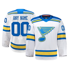 Choea Custom St.L.Blues White Away Authentic Pro Jerseys