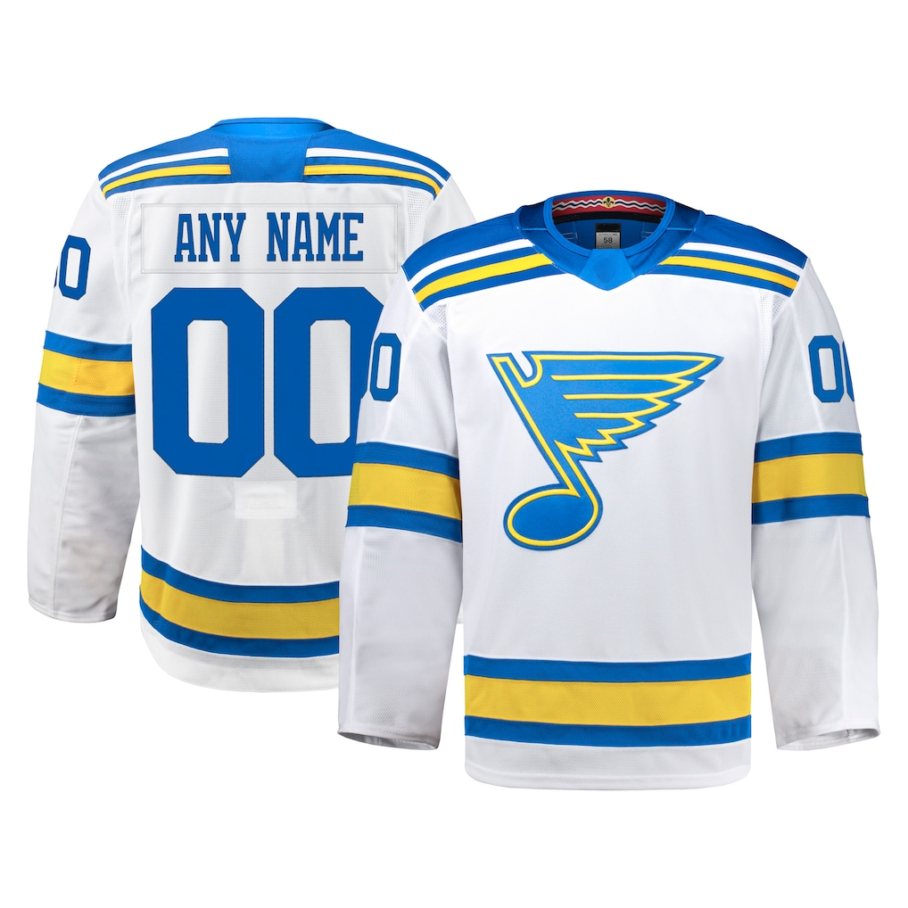 Choea Custom St.L.Blues White Away Authentic Pro Jerseys