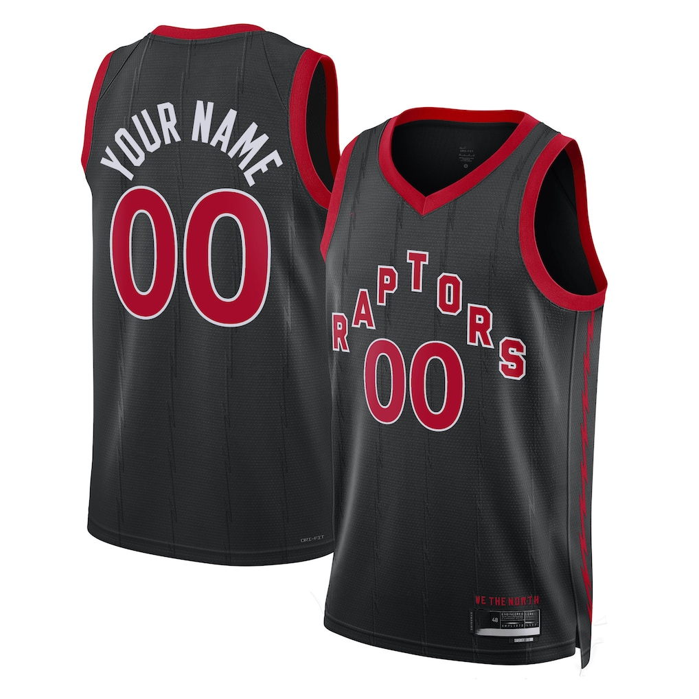 Choea Custom T.Raptors Black 2022-23 Swingman Jerseys - Statement Edition