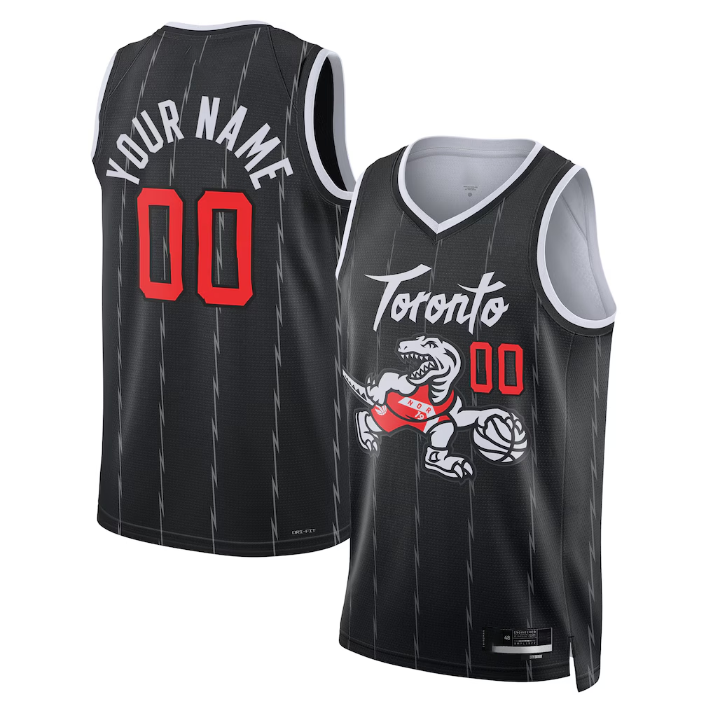 Choea Custom T.Raptors Black 2025-26 City Edition Swingman Jerseys