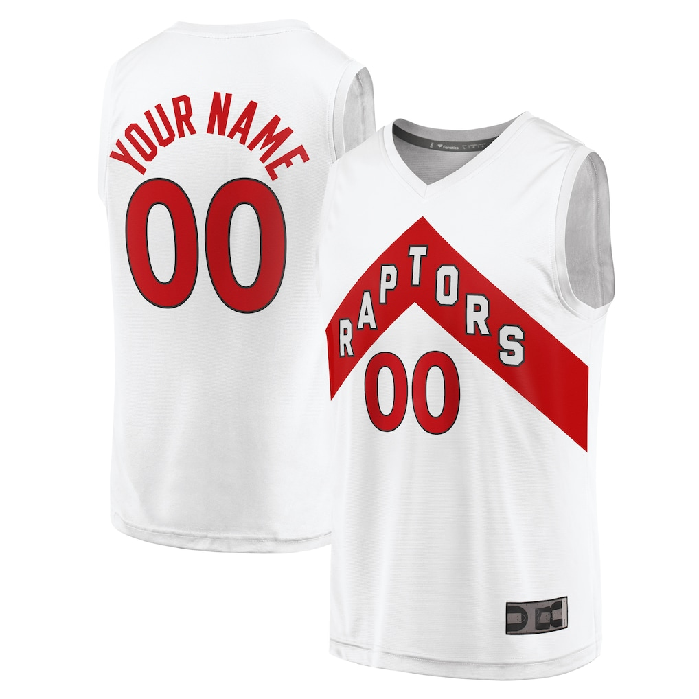 Choea Custom T.Raptors White Fast Break Custom Replica Jerseys - Association Edition