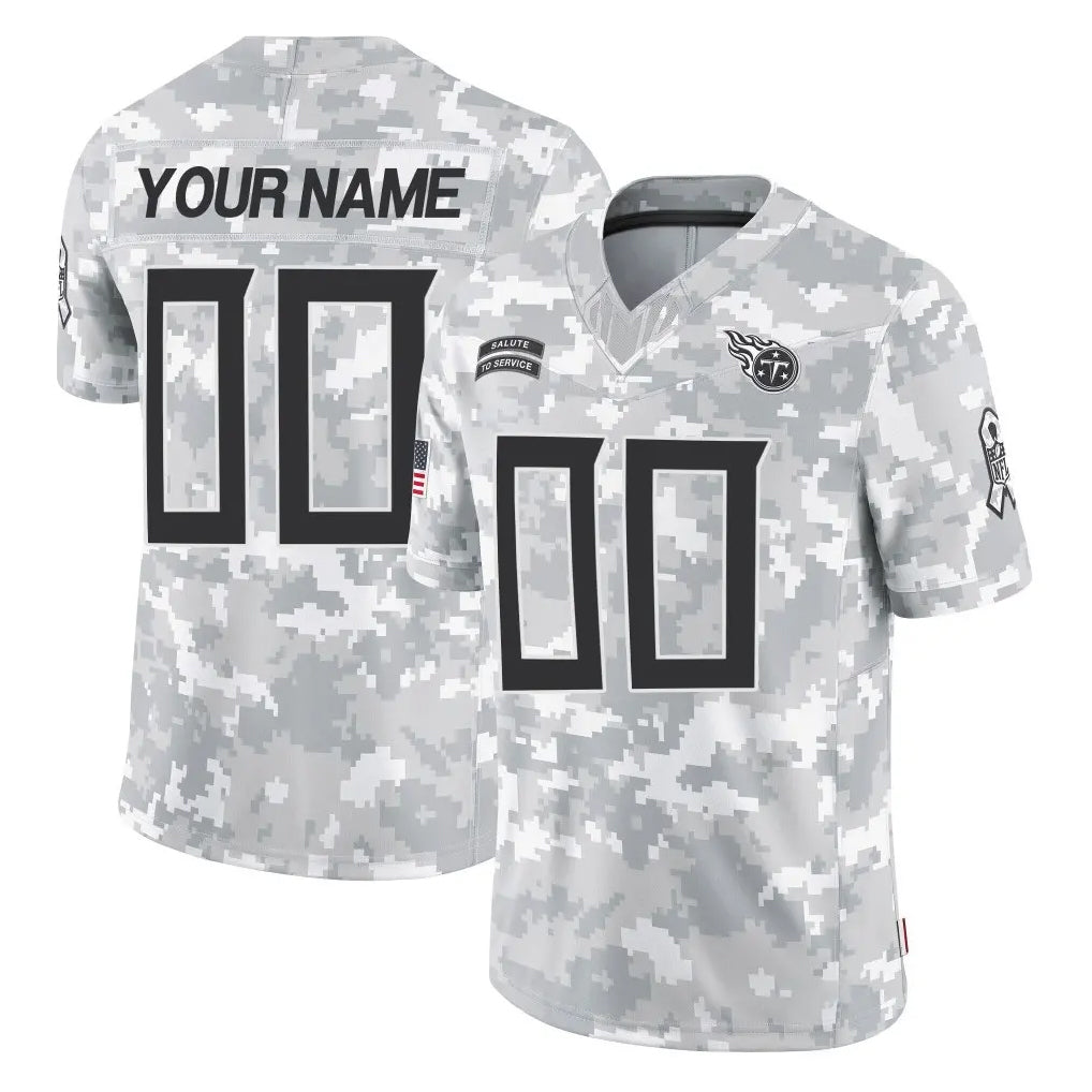 Choea Custom T.Titans Arctic Camo Limited Salute to Service Home Game Any Name & Numbers Stitched Jerseys