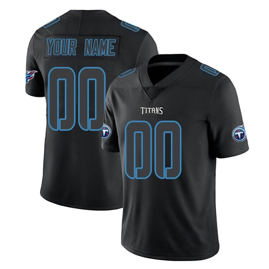 Choea Custom T.Titans Black Impact Limited Home Game Any Name & Numbers Stitched Jerseys