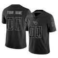 Choea Custom T.Titans Black Limited Reflective Home Game Any Name & Numbers Stitched Jerseys