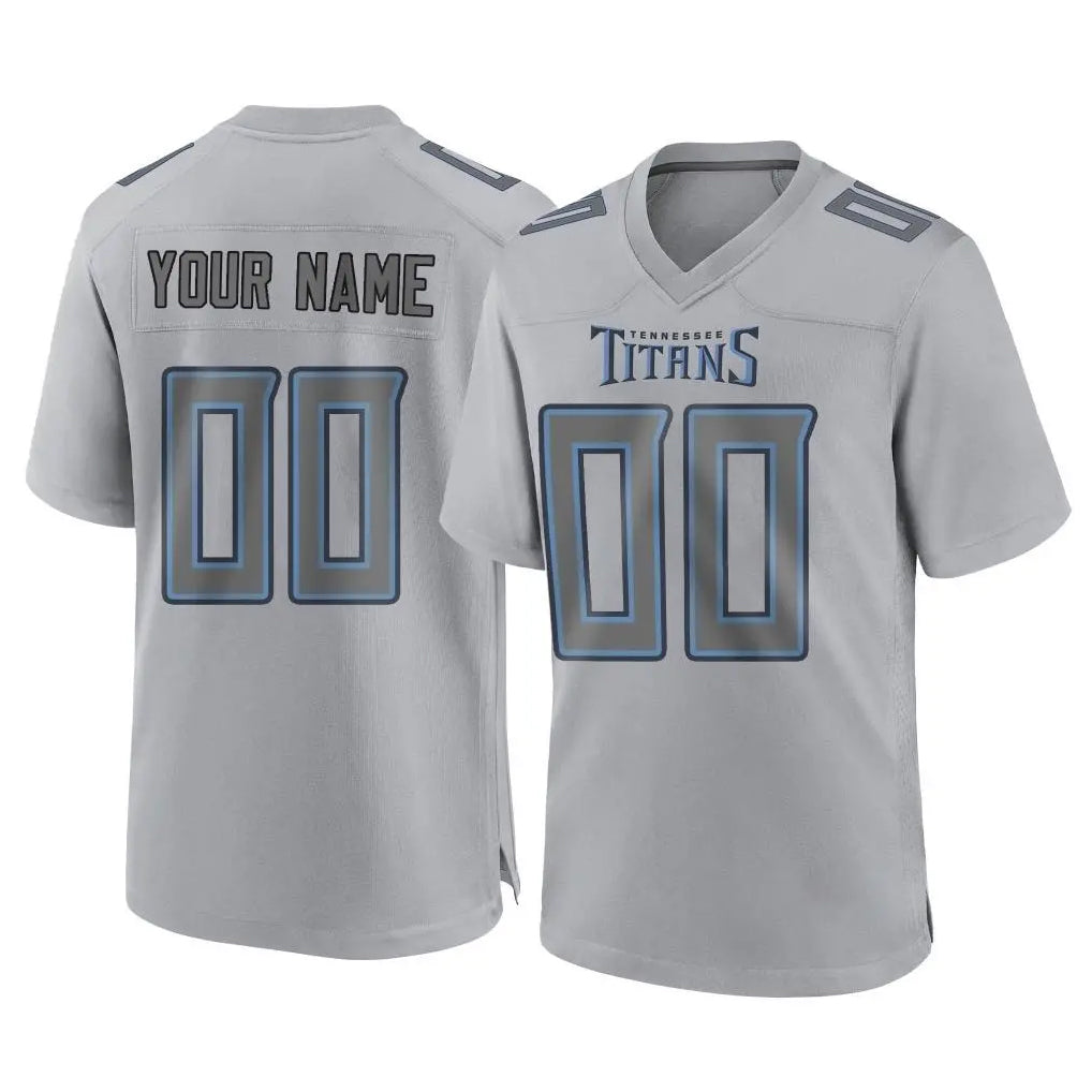 Choea Custom T.Titans Gray Atmosphere Fashion Home Game Any Name & Numbers Stitched Jerseys