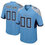 Choea Custom T.Titans Light Blue Home Game Any Name & Numbers Stitched Jerseys