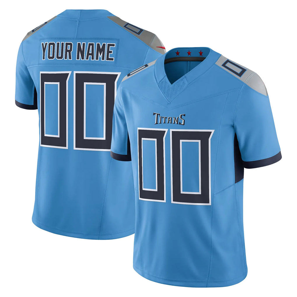 Choea Custom T.Titans Light Blue Vapor F.U.S.E. Limited Home Game Any Name & Numbers Stitched Jerseys