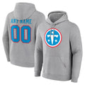 Choea Custom T.Titans Light Gray LOGO Pullover Hoodies Home Game Any Name & Numbers Stitched Jerseys