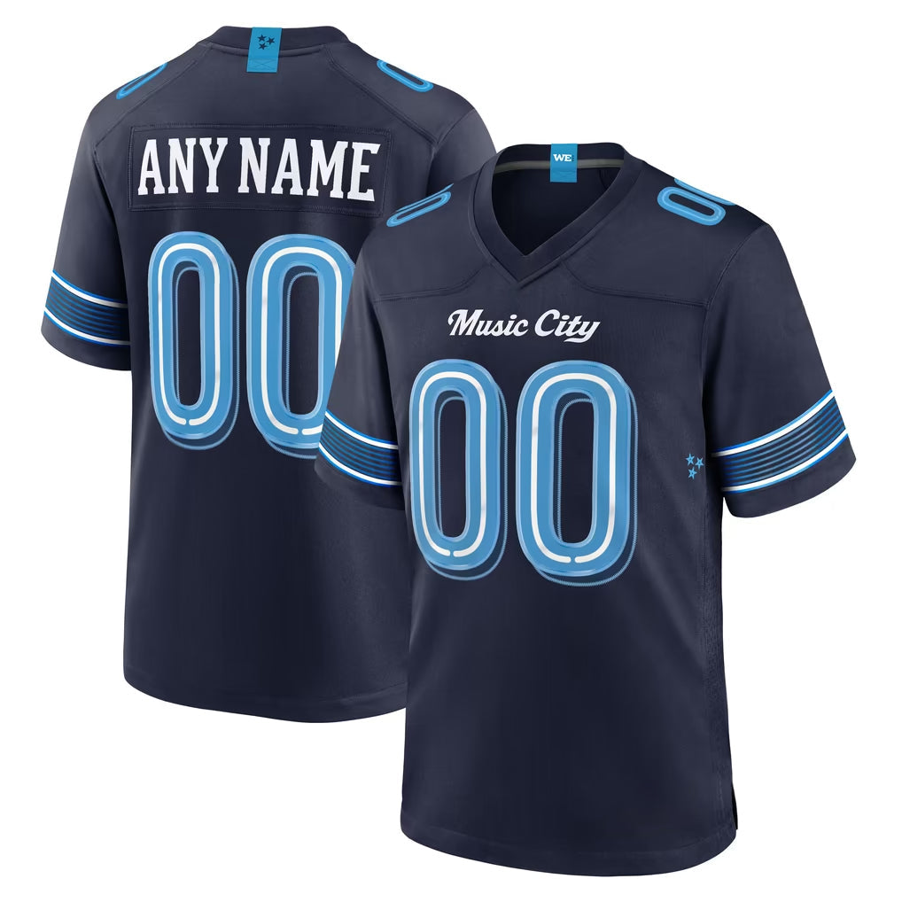 Choea Custom T.Titans Navy 2026 Rivalries Collection Home Game Any Name & Numbers Stitched Jerseys