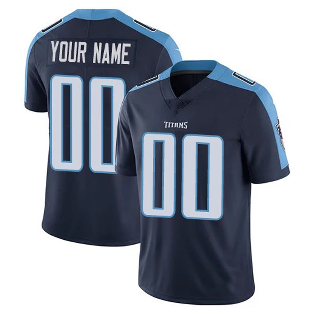 Choea Custom T.Titans Navy Limited Vapor Home Game Any Name & Numbers Stitched Jerseys