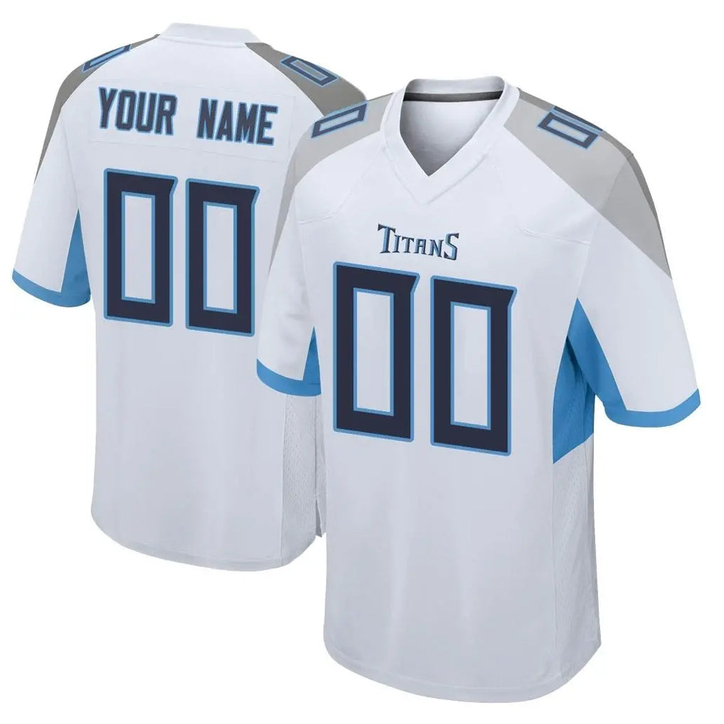 Choea Custom T.Titans White Home Game Any Name & Numbers Stitched Jerseys