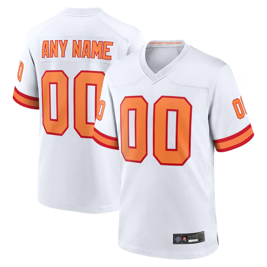 Choea Custom TB.Buccaneers 50th Season White Home Game Stitched Jerseys