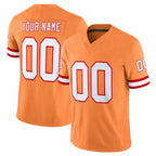 Choea Custom TB.Buccaneers Orange Limited Vapor F.U.S.E. Home Game Any Name & Numbers Stitched Jerseys