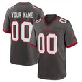 Choea Custom TB.Buccaneers Pewter Alternate Home Game Any Name & Numbers Stitched Jerseys
