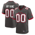 Choea Custom TB.Buccaneers Pewter Home Game Stitched Jerseys