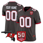 Choea Custom TB.Buccaneers Pewter Limited 2026 Season Vapor F.U.S.E. Home Game Any Name & Numbers Stitched Jerseys