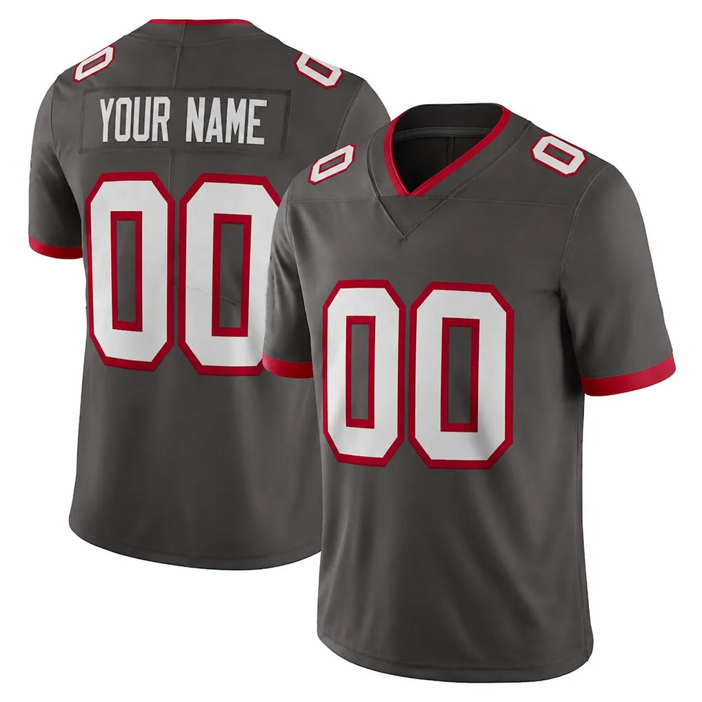 Choea Custom TB.Buccaneers Pewter Limited Alternate Vapor Home Game Any Name & Numbers Stitched Jerseys