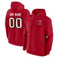 Choea Custom TB.Buccaneers Red LOGO Pullover Hoodie Home Game Any Name & Numbers Stitched Jerseys