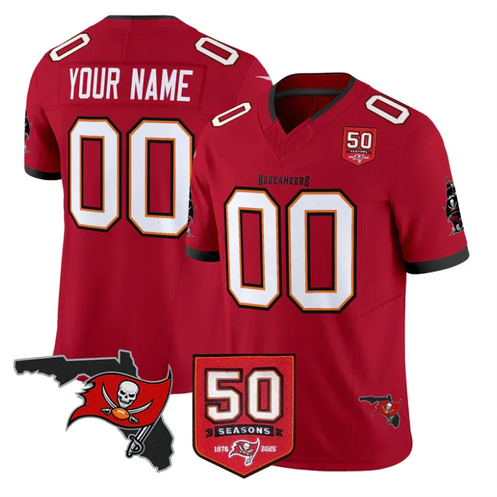 Choea Custom TB.Buccaneers Red Limited 2026 Season Vapor F.U.S.E. Home Game Any Name & Numbers Stitched Jerseys